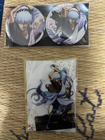 은혼 그림자 비추기 긴토키 캔뱃지 아크릴 스탠드 미개봉 세트