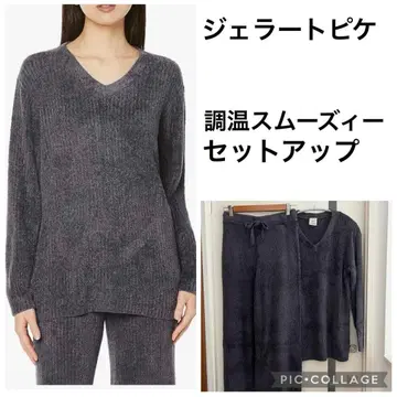 [완판 젤라또피케] 온도 조절 스무디 풀오버 & 롱 팬츠 v넥