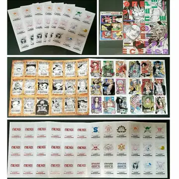 원피스 엽서 스티커 씰 카드 게임 8점 세트