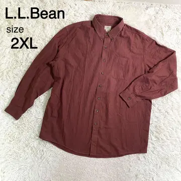 L.L.Bean 와인 레드 컬러 버튼 다운 코튼 셔츠