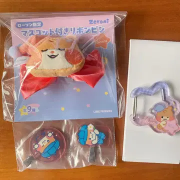 zeroni 마스코트 부착 리본 핑, 카라비너, 아크릴 핑, 비니니 세트