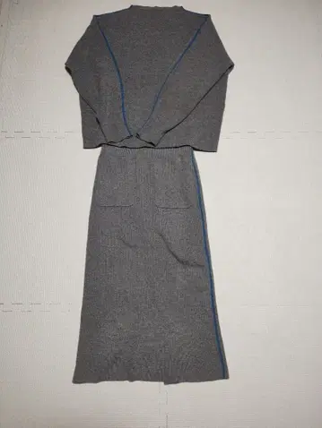 그레이 리브 셋업 스커트