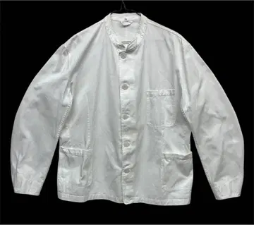 60'S THALER 유로 워크 스탠드 카라 커버올 화이트