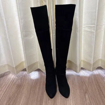 새상품급! 다이애나의 블랙 스웨이드 니하이 부츠