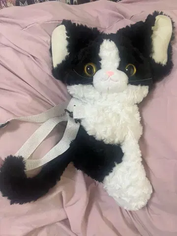 고양이 봉제 인형 백 숄더백