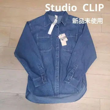 스튜디오 그립 데님 긴팔 버튼 업 셔츠 M~L