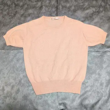 *CASHMERE HOUSE* 캐시미어 니트 반팔 핑크 크루넥