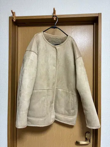 ships any 페이크 무스탕 보아 리버서블 코트 베이지