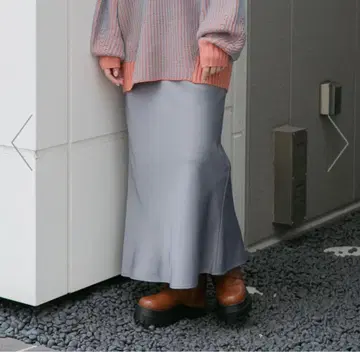 kbf 새틴 스커트 스커트 새틴 바이어스 스커트