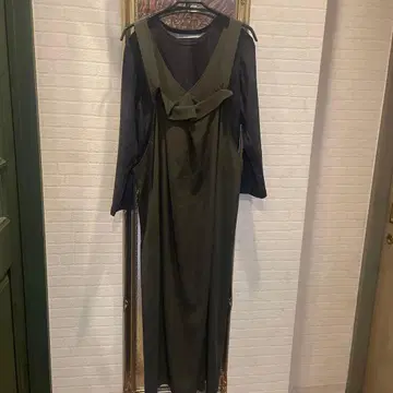 미사용품 Y,s 트리아세테이트 소재 오버롤 스커트 원피스