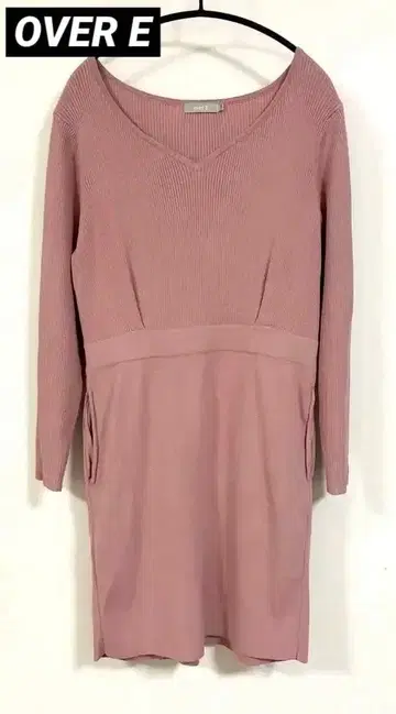가슴이 큰 분들을 위한 입체 재단 오버 E 핑크 니트 원피스 90 오버이