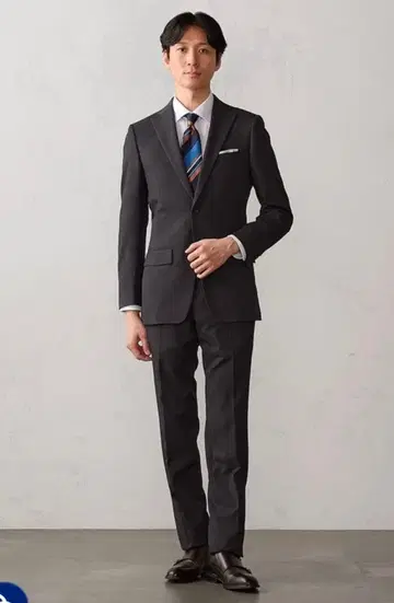 [ 새상품급 ] PSFA 다크 그레이 비즈니스 정장 울 혼방