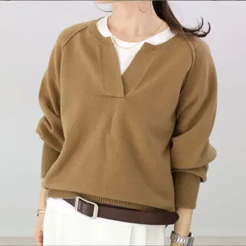 FUNNY COMPANY 안티필링 키넥 코쿤 니트 풀오버