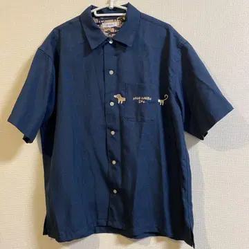 graniph(그라니프) 너무 긴 개 네이비 반팔 셔츠/M