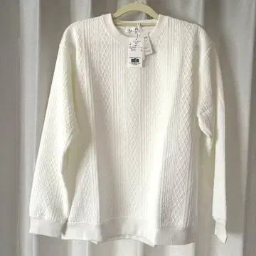 THE SHOP TK 푸쿠레 케이블 풀오버 L 화이트 택 포함