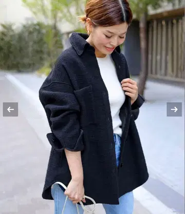 Deuxieme Classe 트위드 셔츠 자켓