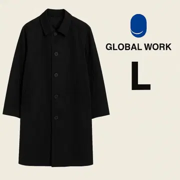 GLOBAL WORK 스텐카라 코트 남성용 L 사이즈 블랙