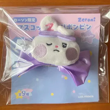 zeroni 마스코트 부착 리본 핑 유니니