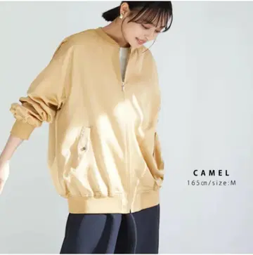 카멜색 오버 사이즈 점퍼 M
