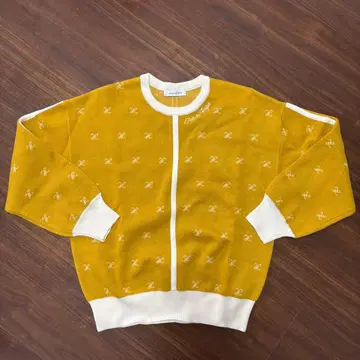 [ JUN&ROPE ] 모노그램 자카드 퍼프 슬리브 풀오버 골프웨어