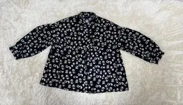 melange 팬더 무늬 긴팔 셔츠 개더 포함