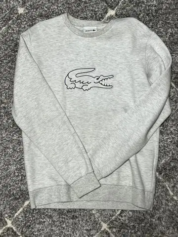 LACOSTE 그레이 트레이닝복 로고 자수 US S 사이즈