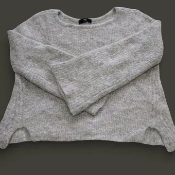 SHIPS*알파카 혼방 숏 기장 스웨터 라이트 그레이 M