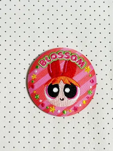 파워퍼프걸스 자수 캔뱃지 블라썸