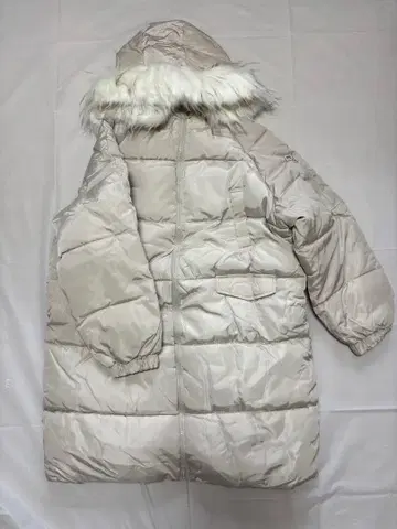 미사용 새상품 퍼 포함 롱 다운 자켓 베이지 2XL