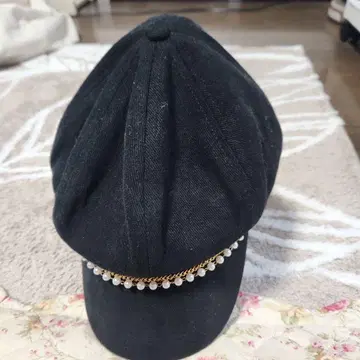 블랙 펄 장식 헌팅 캡 엑시즈팜