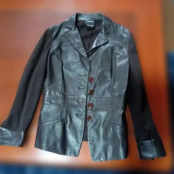 TOMASO 가죽과 울 자켓