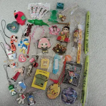 애니메이션 캐릭터 스트랩 키링 세트