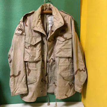 19 US ALPHA 밀리터리 자켓 베이지 카모플라쥬