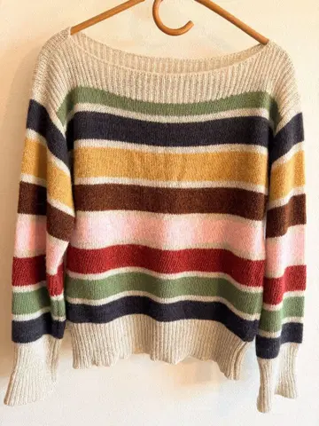 MHL 마가렛 하우엘 멀티 컬러 스트라이프 니트