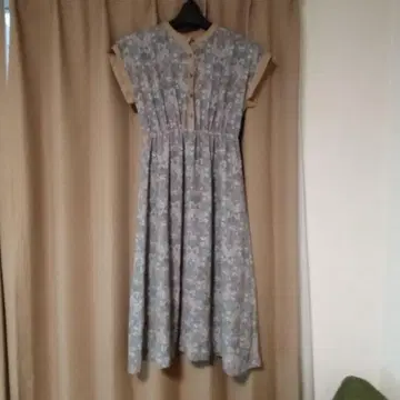 플라워 프린트 반팔 원피스 F 사이즈