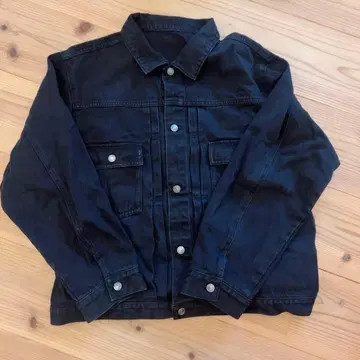 블랙 데님 자켓 L 사이즈