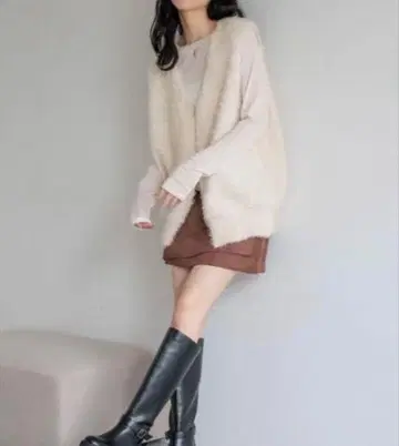 LOWRYSFARM 샤기 ZIP 베스트 미사용 새상품