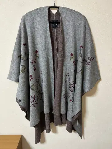 펠리시모 el:ment x 야마모토 유코 자카드 편직 판초 스톨 모임