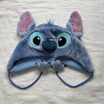 디즈니 TDR 스티치 팬캡 퍼 모자