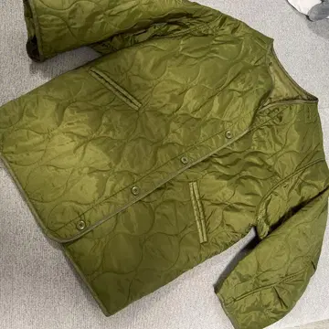 아우터 코트 라이너 자켓 퀼팅 카키 밀리터리