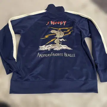 스누피 집업 자켓 네이비