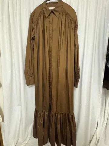 TODAYFUL 브라운 샴브레이 셔츠 원피스