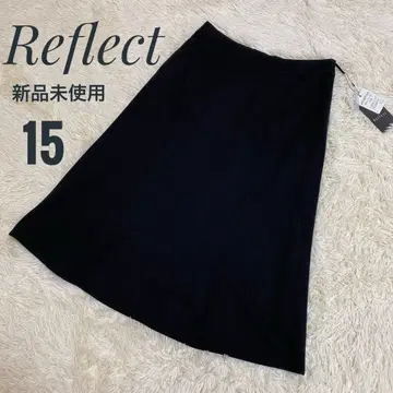 미사용 새상품 Reflect 세미 플레어 스커트 블랙 손세탁 OK 15호