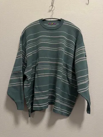 is-ness KNITTED FLASH BORDER LONGSLEEVE