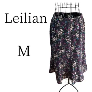 새상품급 Leilian 레리안 미니 꽃무늬 무릎 기장 플레어 스커트 M