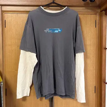 선착순 EXCUSE L 사이즈 긴팔 티셔츠 y2k 그레이