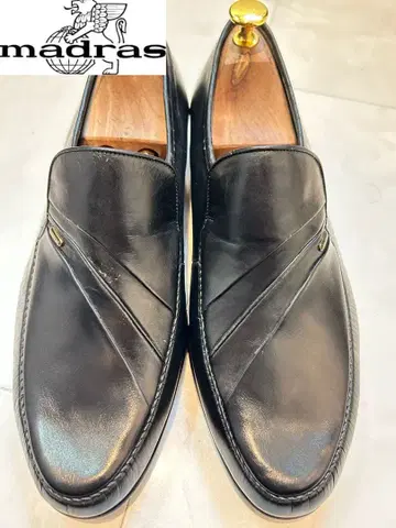 미사용 새상품 정가 17,800엔! 마드라스 슬립온 천연 가죽 25EEE