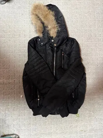 퍼 다운 자켓 XL 블랙