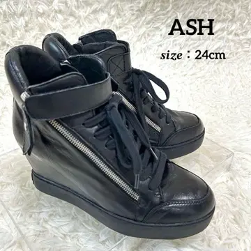 [레어] ASH/아쉬 인솔 하이컷 스니커즈 24cm 블랙