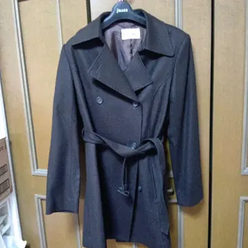 MISCELLANY 브라운 울 피코트 숏코트